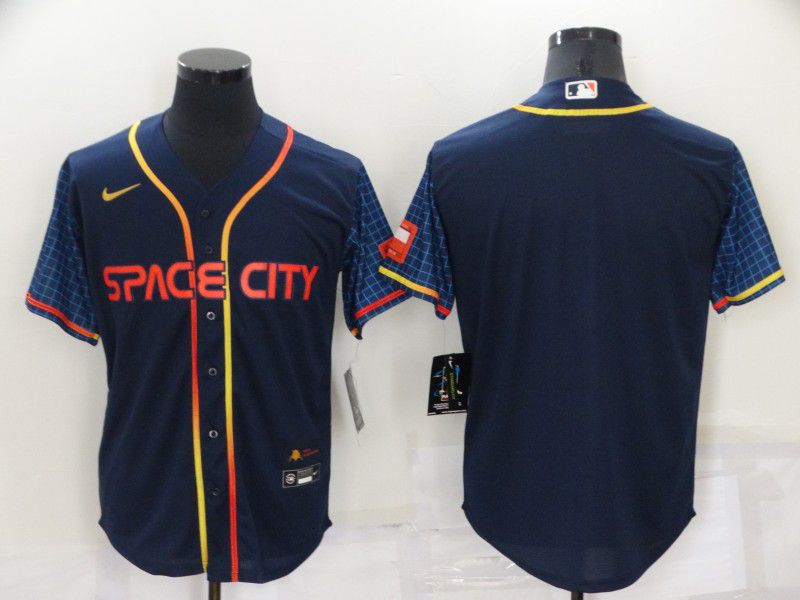 Men Houston Astros Blank Blue City Edition Game Nike 2022 MLB Jersey